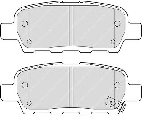 Комплект тормозных колодок, дисковый тормоз FERODO