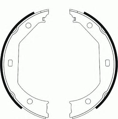 Комплект тормозных колодок, стояночная тормозная система FERODO