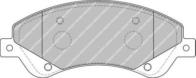 Комплект тормозных колодок, дисковый тормоз FERODO FVR1929