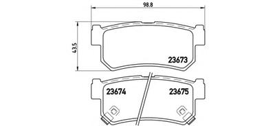 Комплект тормозных колодок, дисковый тормоз BREMBO P 15 010