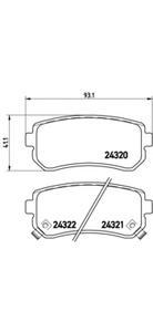 Комплект тормозных колодок, дисковый тормоз BREMBO P 30 025