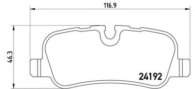 Комплект тормозных колодок, дисковый тормоз BREMBO P 44 013