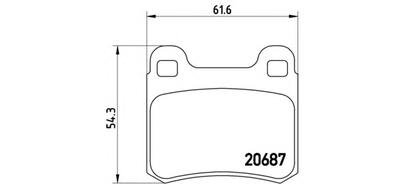 Комплект тормозных колодок, дисковый тормоз BREMBO P 50 013