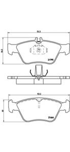 Комплект тормозных колодок, дисковый тормоз BREMBO P 50 023