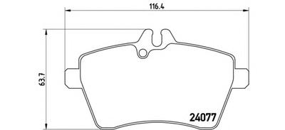 Комплект тормозных колодок, дисковый тормоз BREMBO P 50 056
