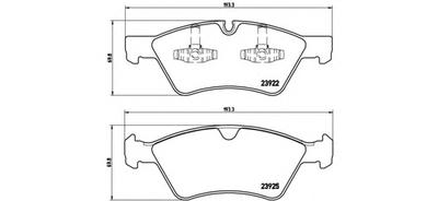 Комплект тормозных колодок, дисковый тормоз BREMBO P 50 063