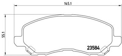 Комплект тормозных колодок, дисковый тормоз BREMBO P 54 030