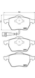 Комплект тормозных колодок, дисковый тормоз BREMBO P 85 045