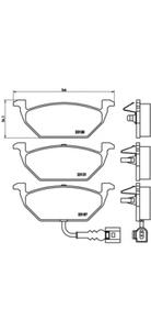 Комплект тормозных колодок, дисковый тормоз BREMBO P 85 072