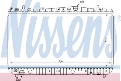 Радиатор охлаждения NISSENS 61633