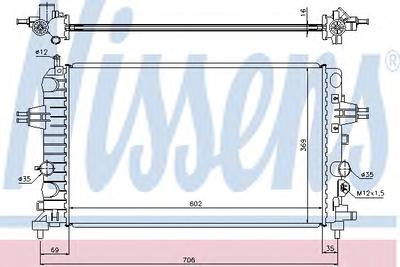 Радиатор охлаждения NISSENS 63028A