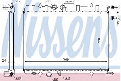 Радиатор охлаждения NISSENS 63502