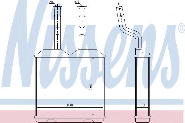 Теплообменник, отопление салона NISSENS