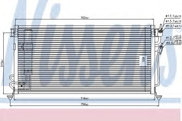 Конденсатор, кондиционер NISSENS
