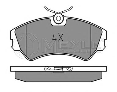 Комплект тормозных колодок, дисковый тормоз MEYLE 025 201 2419