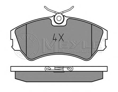Комплект тормозных колодок, дисковый тормоз MEYLE