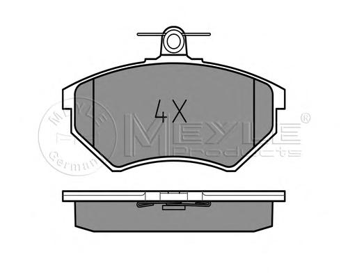 Комплект тормозных колодок, дисковый тормоз MEYLE