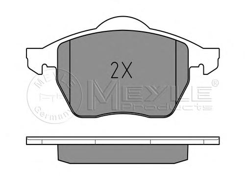 Комплект тормозных колодок, дисковый тормоз MEYLE