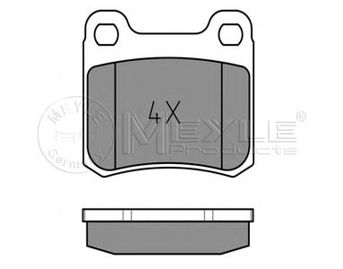 Комплект тормозных колодок, дисковый тормоз MEYLE 025 206 8713