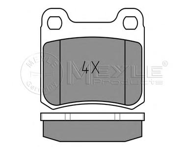 Комплект тормозных колодок, дисковый тормоз MEYLE 025 206 8715