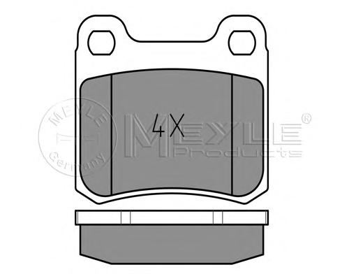 Комплект тормозных колодок, дисковый тормоз MEYLE