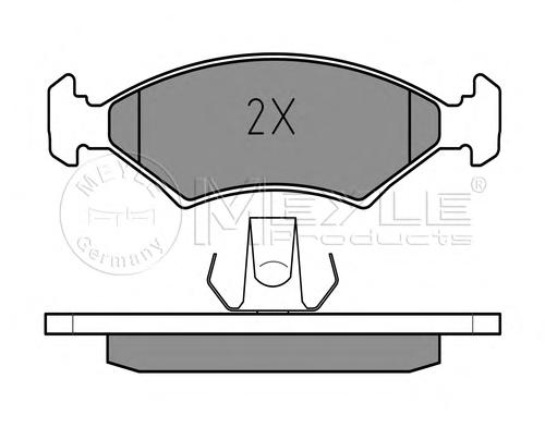 Комплект тормозных колодок, дисковый тормоз MEYLE