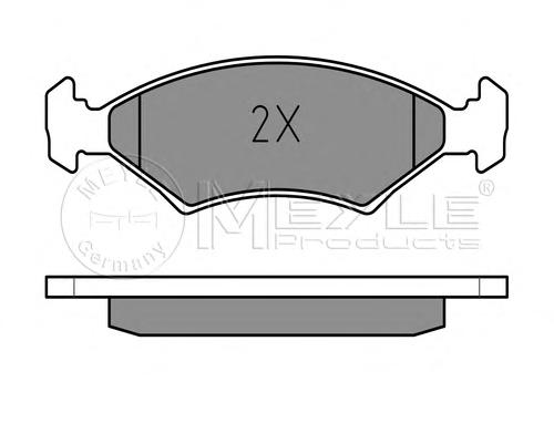 Комплект тормозных колодок, дисковый тормоз MEYLE
