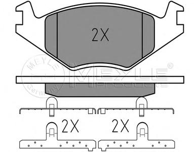 Комплект тормозных колодок, дисковый тормоз MEYLE 025 208 8719