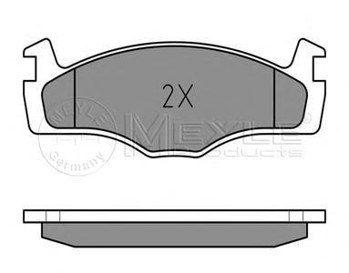 Комплект тормозных колодок, дисковый тормоз MEYLE