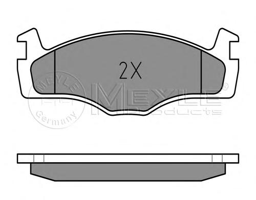 Комплект тормозных колодок, дисковый тормоз MEYLE