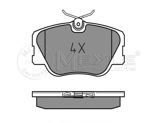 Комплект тормозных колодок, дисковый тормоз MEYLE