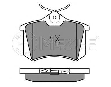 Комплект тормозных колодок, дисковый тормоз MEYLE 025 209 6115