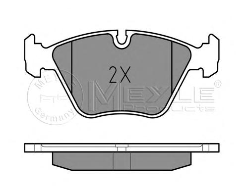 Комплект тормозных колодок, дисковый тормоз MEYLE