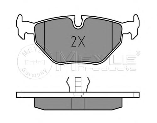 Комплект тормозных колодок, дисковый тормоз MEYLE