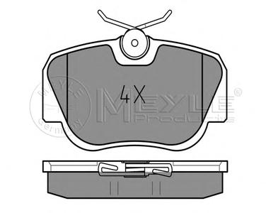 Комплект тормозных колодок, дисковый тормоз MEYLE 025 210 5517