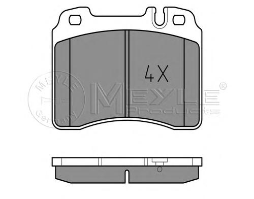Комплект тормозных колодок, дисковый тормоз MEYLE