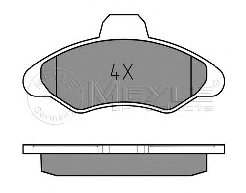 Комплект тормозных колодок, дисковый тормоз MEYLE