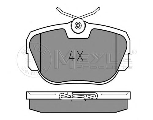 Комплект тормозных колодок, дисковый тормоз MEYLE