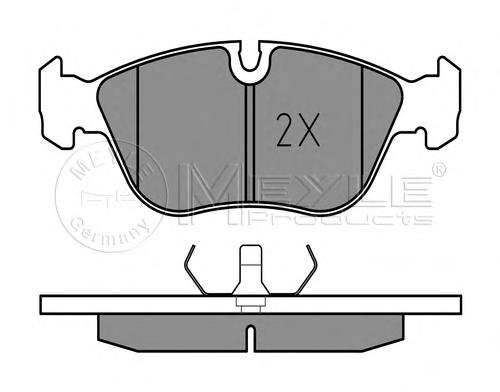 Комплект тормозных колодок, дисковый тормоз MEYLE