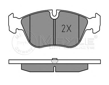 Комплект тормозных колодок, дисковый тормоз MEYLE