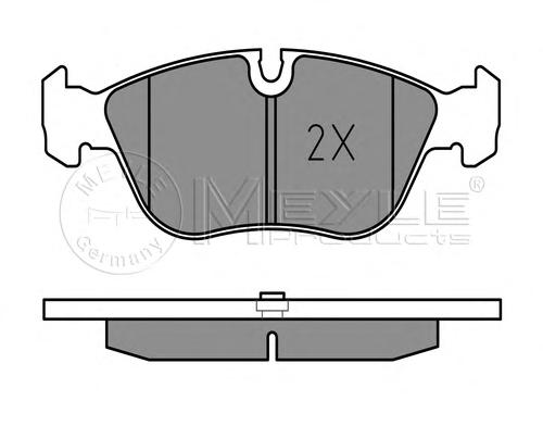 Комплект тормозных колодок, дисковый тормоз MEYLE