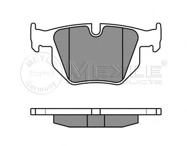 Комплект тормозных колодок, дисковый тормоз MEYLE 025 212 8217