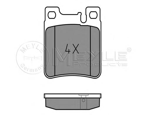 Комплект тормозных колодок, дисковый тормоз MEYLE