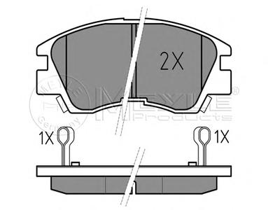 Комплект тормозных колодок, дисковый тормоз MEYLE 025 213 7316/W