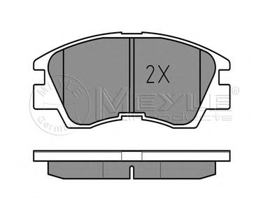 Комплект тормозных колодок, дисковый тормоз MEYLE