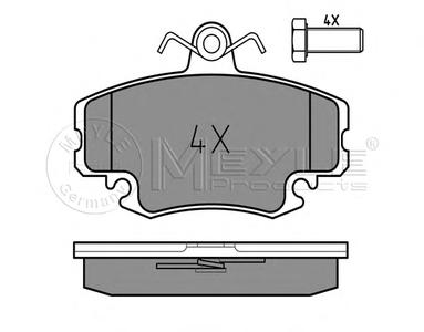 Комплект тормозных колодок, дисковый тормоз MEYLE 025 214 6318/W