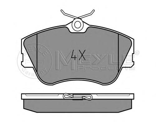 Комплект тормозных колодок, дисковый тормоз MEYLE