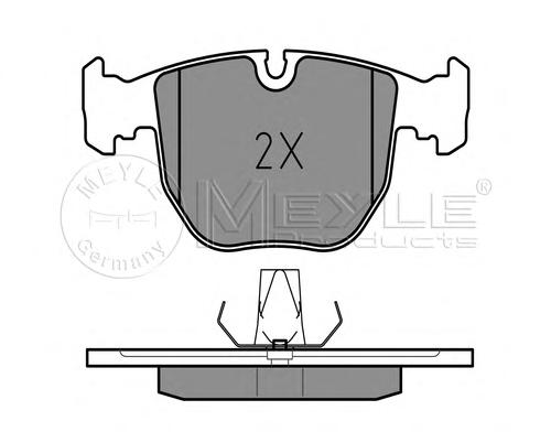 Комплект тормозных колодок, дисковый тормоз MEYLE