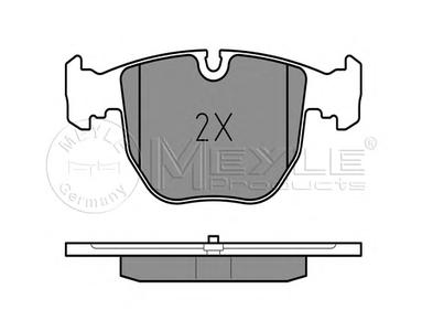 Комплект тормозных колодок, дисковый тормоз MEYLE
