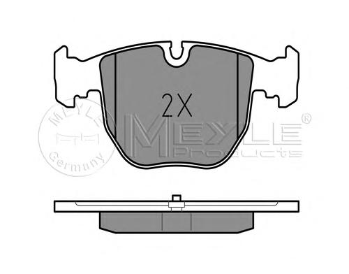 Комплект тормозных колодок, дисковый тормоз MEYLE